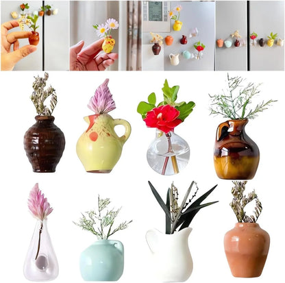 Mini Flower Vase Magnet