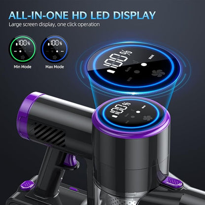 Cordless Stick Vacuum Cleaner with LED Display